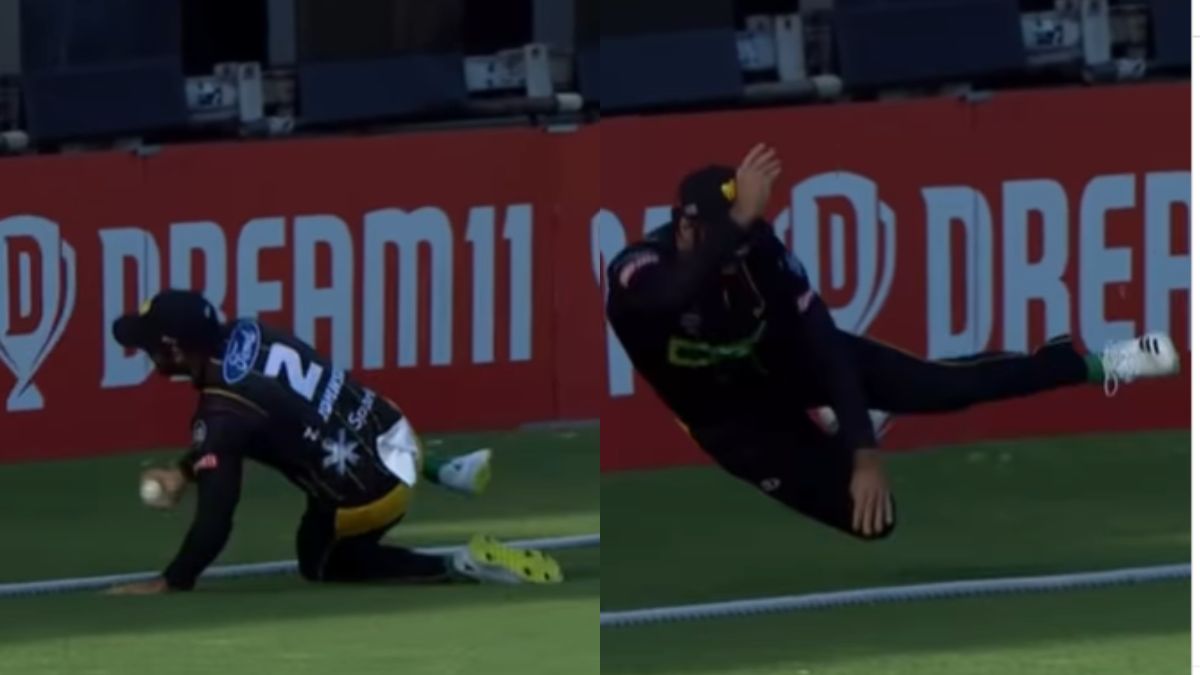 WATCH: Troy Johnson pulls off remarkable 'best ever' catch to send back Will Young in Super Smash