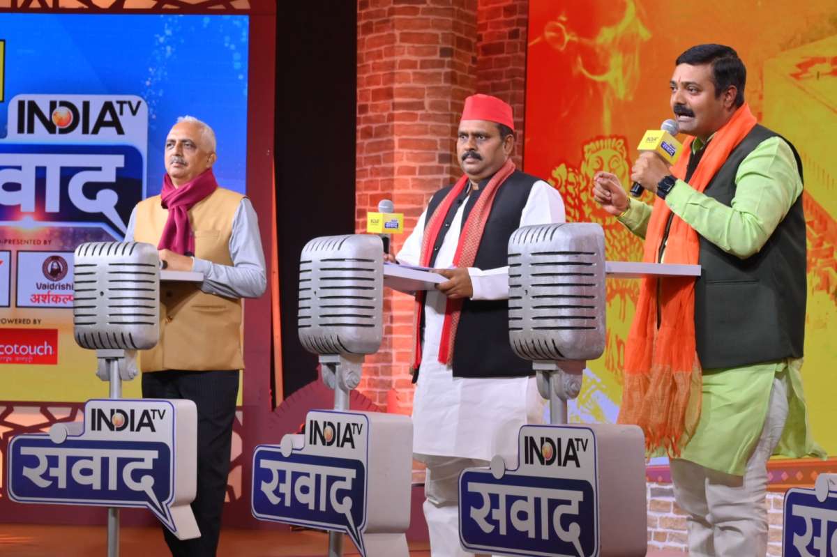 India TV Samvaad: Rakesh Tripathi Akhilesh Pratap Singh and Rajpal Kashyap take the stage.