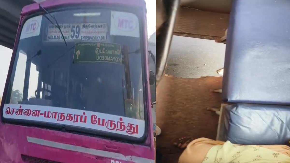 Chennai: Woman passenger falls from moving bus as floor under her seat caves in | VIDEO