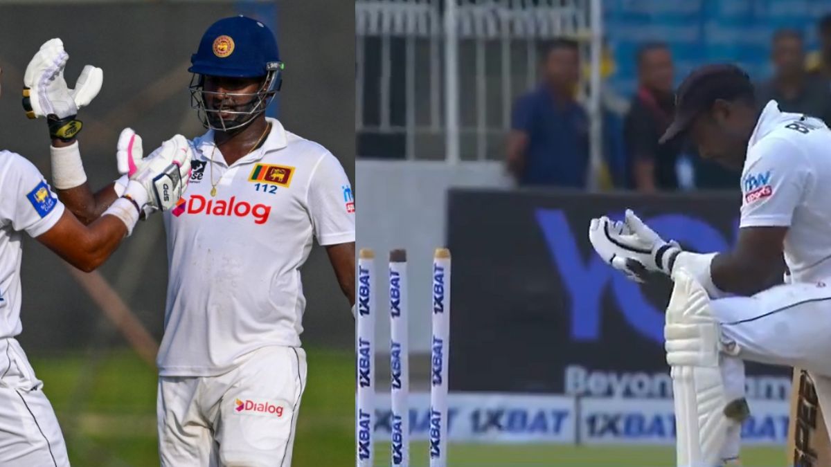 Angelo Mathews disturbs own timber in attempt to smash half-tracker from Qais Ahmed l WATCH