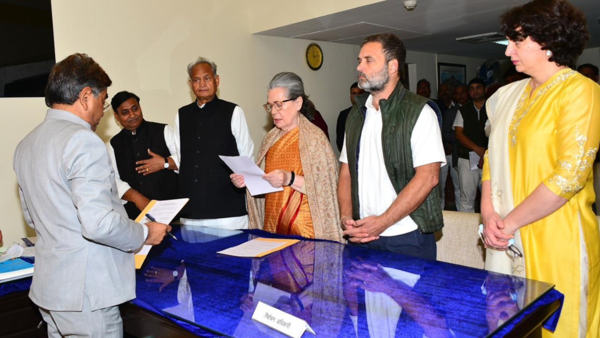 Sonia Gandhi files nomination for Rajya Sabha polls from Rajasthan | WATCH