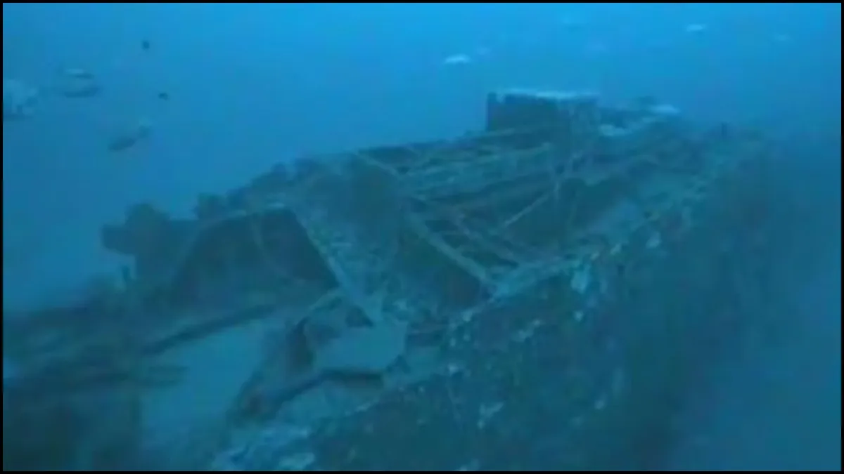Underwater imagery of the SS Nemesis near Australia