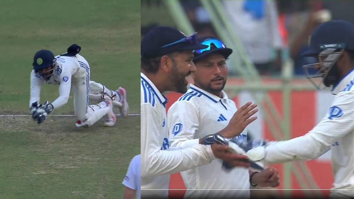 KS Bharat grabs stunning catch to dismiss Ben Duckett, Rohit Sharma goes in ecstasy | WATCH