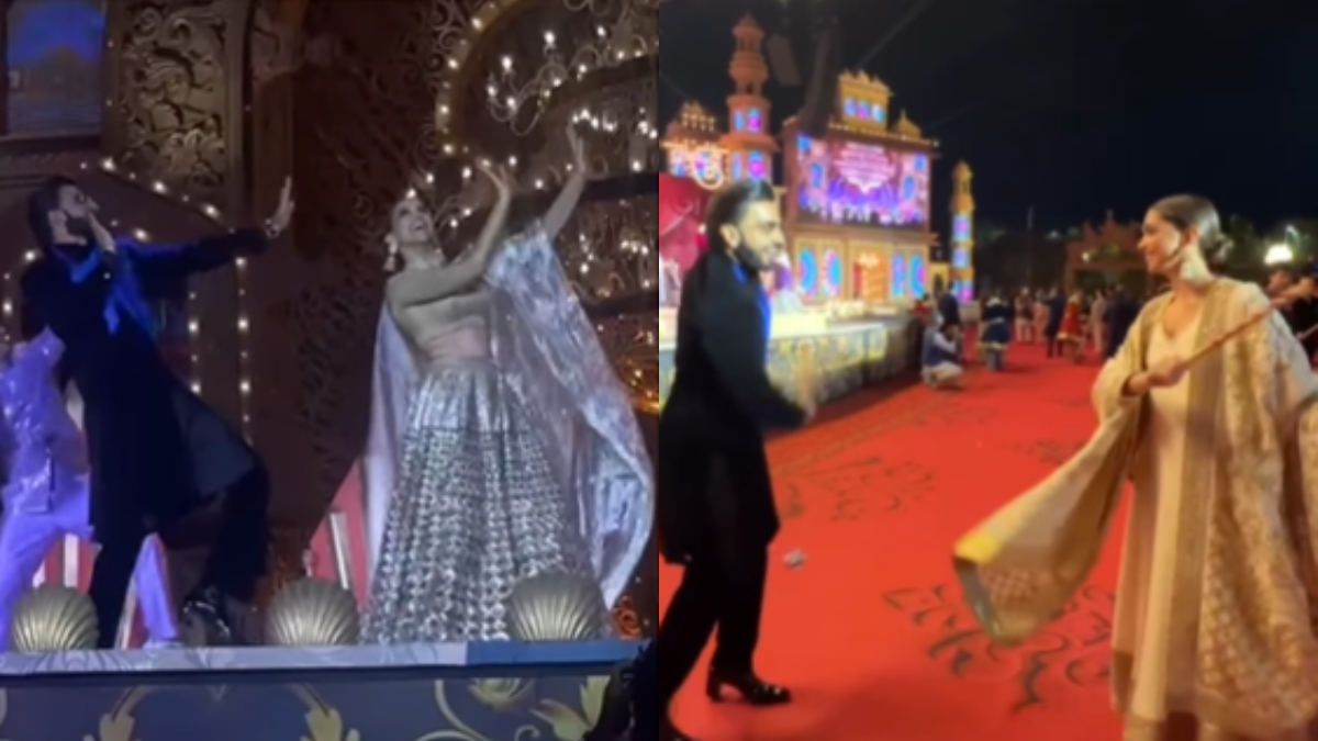 Mommy-to-be Deepika Padukone shakes a leg with Ranveer Singh at Anant-Radhika’s pre wedding day 2 | Watch