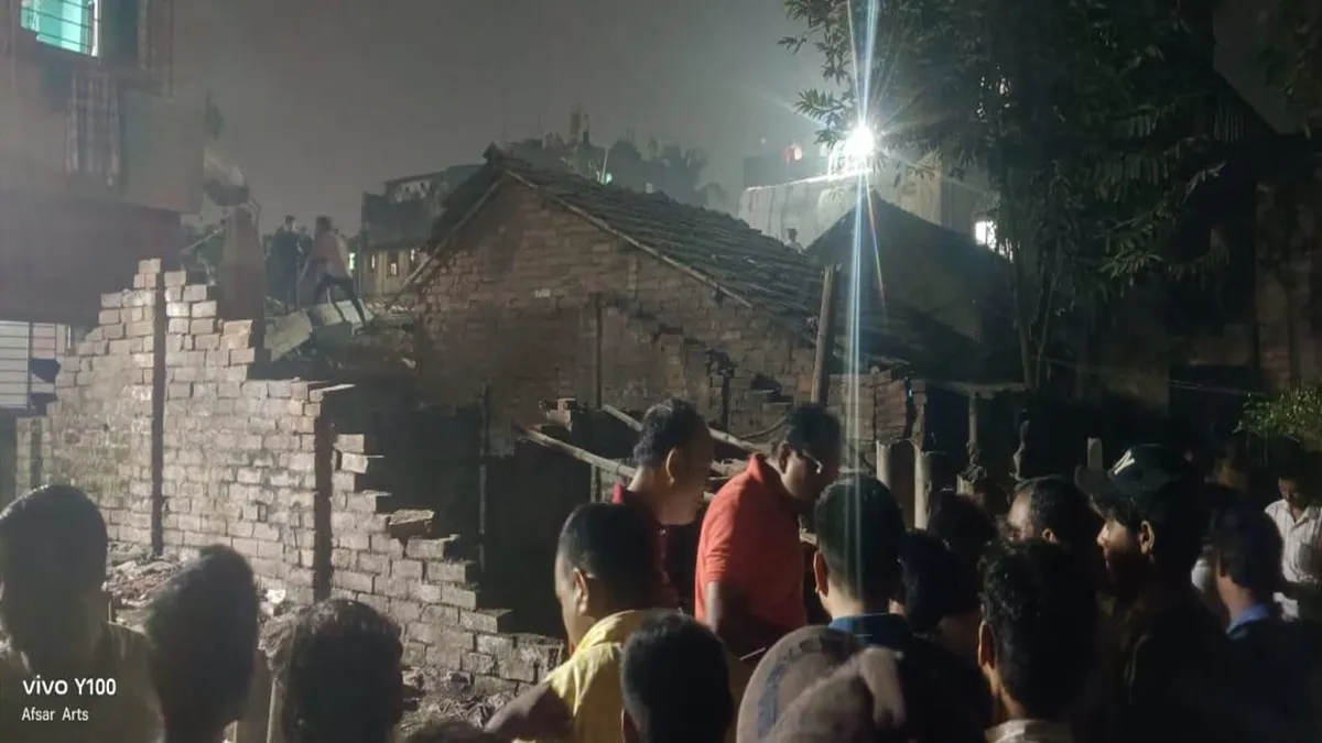 The five-storey under-construction building collapsed in the Garden Reach area. 