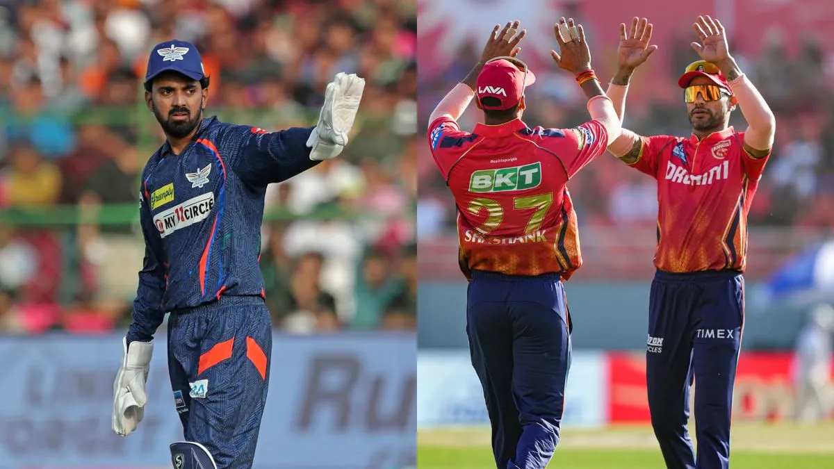 KL Rahul and Shikhar Dhawan at the IPL 2024 game