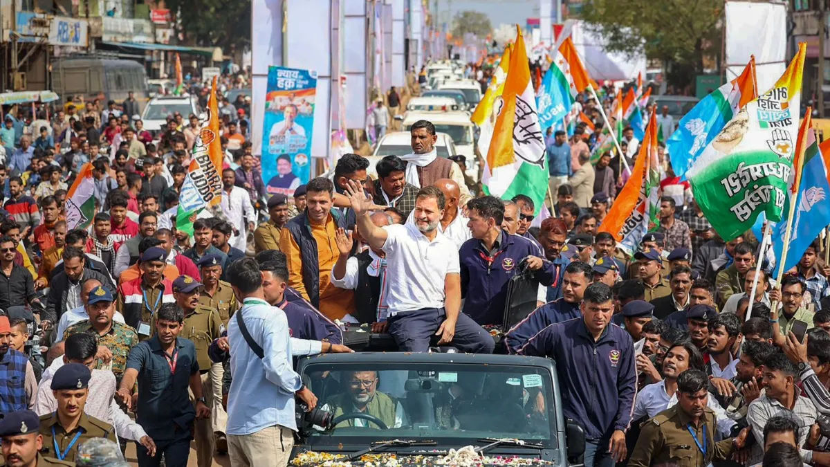 Congress leader Rahul Gandhi during the ‘Bharat Jodo Nyay Yatra’.