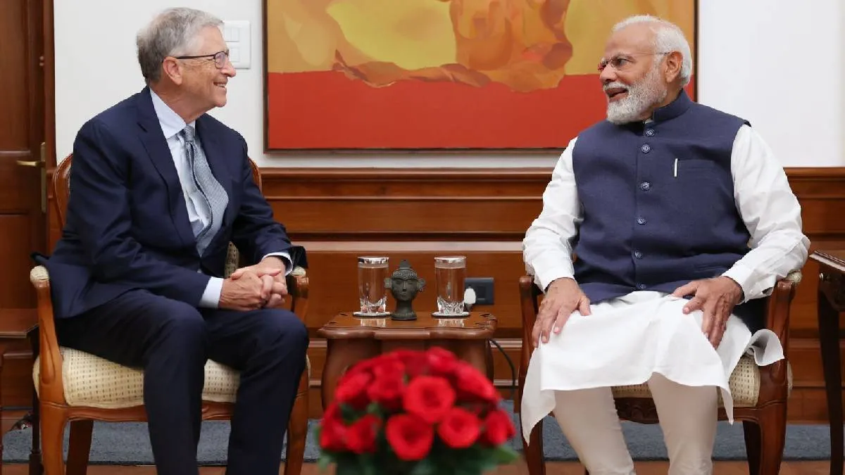 Bill Gates and PM Modi discussion (representation image)