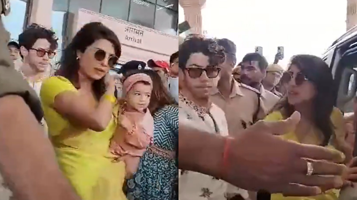 Priyanka Chopra arrives in Ayodhya with husband Nick Jonas, daughter Malti Marie | WATCH