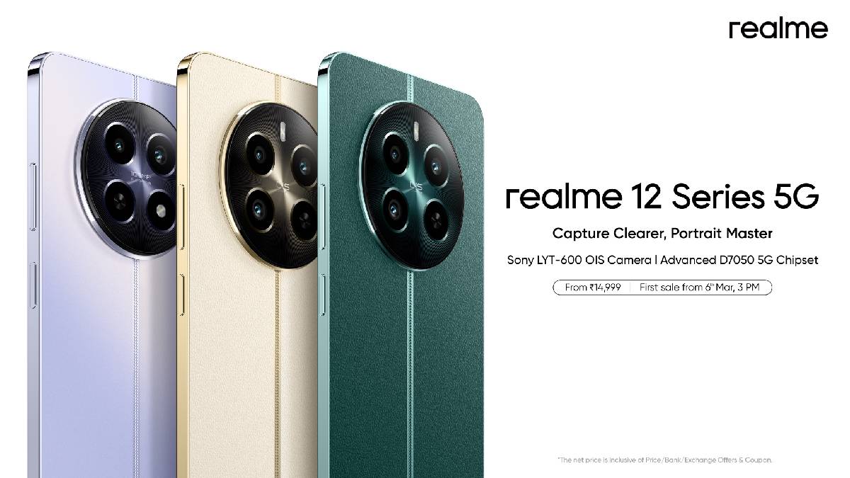 Realme 12, Realme 12+ 5G launched in India: Check price, specifications, availability