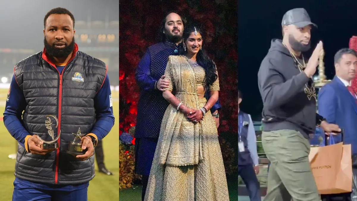 Kieron Pollard was in Jamnagar on Friday, March 1 for the pre-wedding celebrations of Anant Ambani and Radhika Merchant