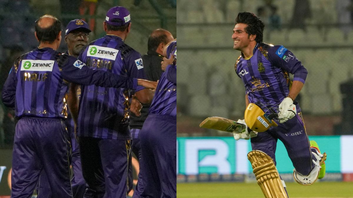 WATCH: Excited Sir Vivian Richards runs onto the field after Wasim Jr hits winning runs for Quetta vs Shaheen