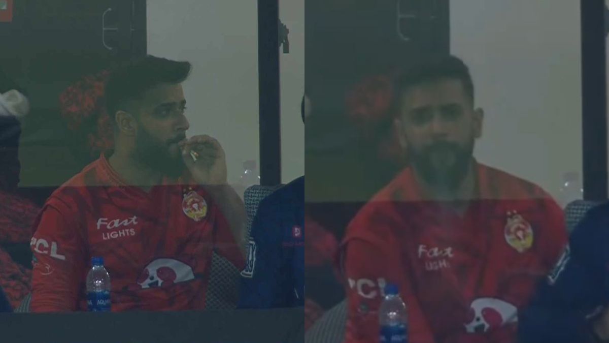 WATCH: Islamabad United's Imad Wasim caught smoking in dressing room during PSL 2024 final