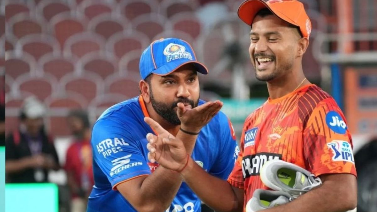 Rohit Sharma teases Mayank Agarwal, imitates Harshit Rana's fiery send-off to SRH batter | WATCH