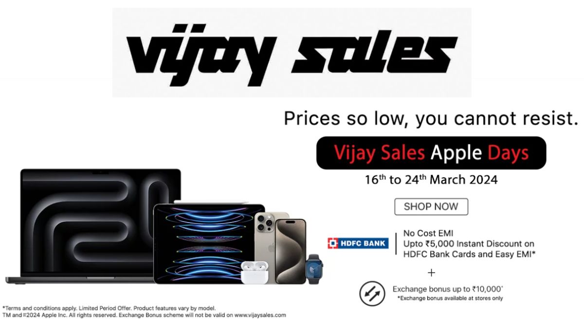 Vijay Sales Open Box Stock Clearance Sale: Laptops from Rs 26,490,  smartphones at Rs 6,777, Apple iPads at Rs 43,990 and more