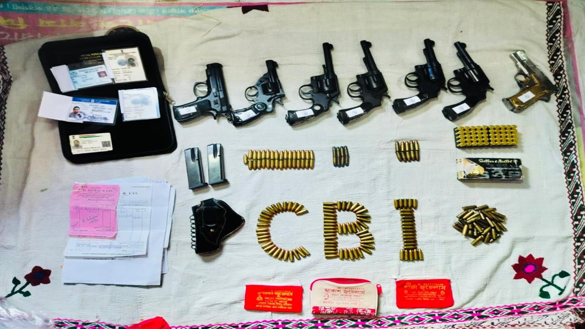 CBI conducts search operation in West Bengal's Sandeshkhali, seizes arms and ammunition