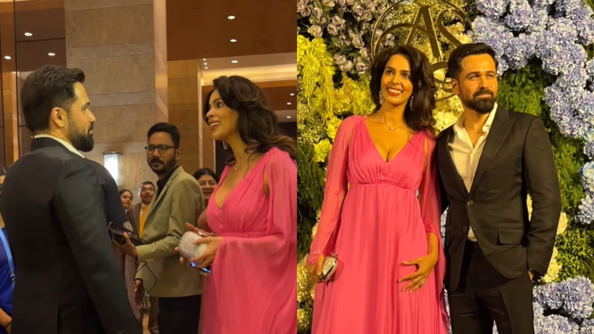 Emraan Hashmi, Mallika Sherawat's unexpected reunion grabs eyeballs at Anand Pandit's event | WATCH