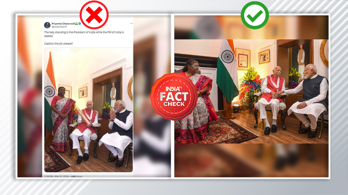 FACT CHECK: Photo of PM Modi seated while President Murmu stands viral with misleading claim