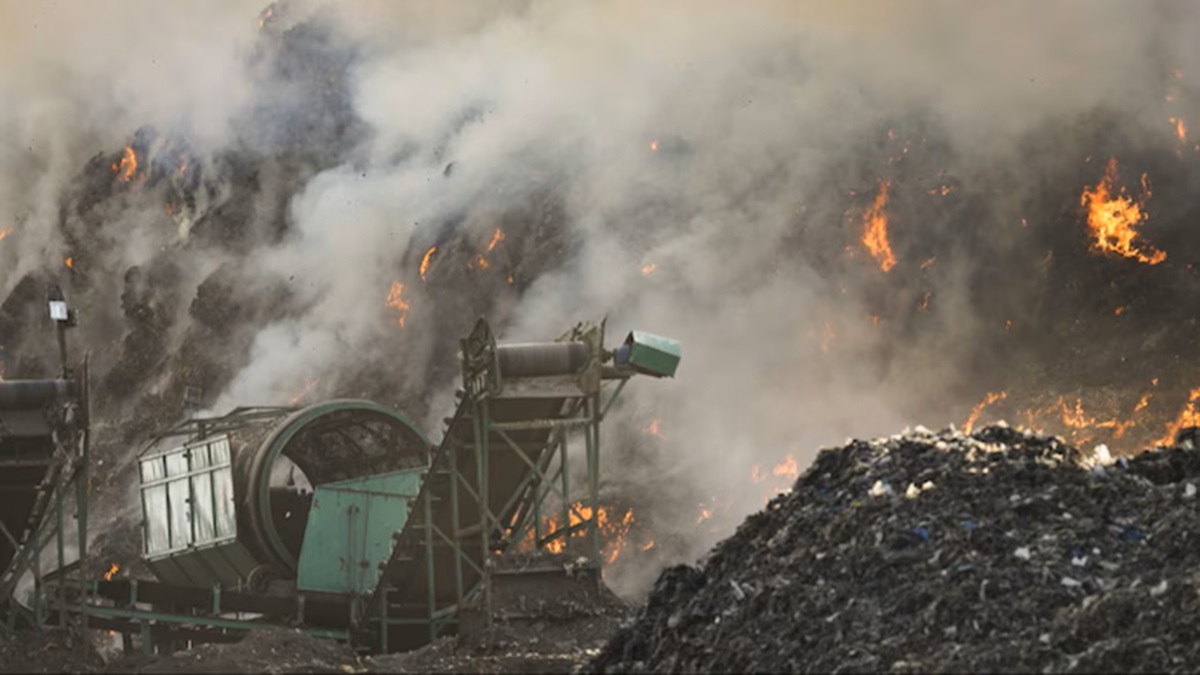 Ghazipur Landfill Fire: MCD douses 90 per cent of blaze, operation still underway at site