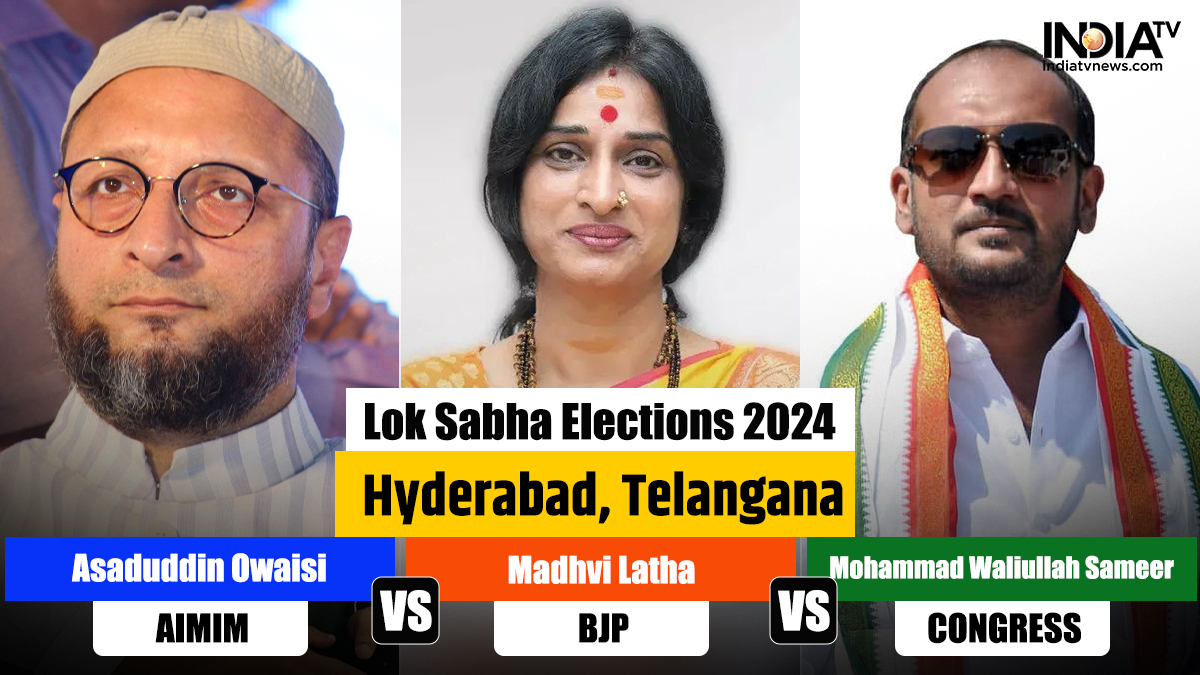 Hyderabad Lok Sabha Election 2024: BJP's Madhvi Latha takes on 4-time MP Asaduddin Owaisi, Cong's M Waliullah