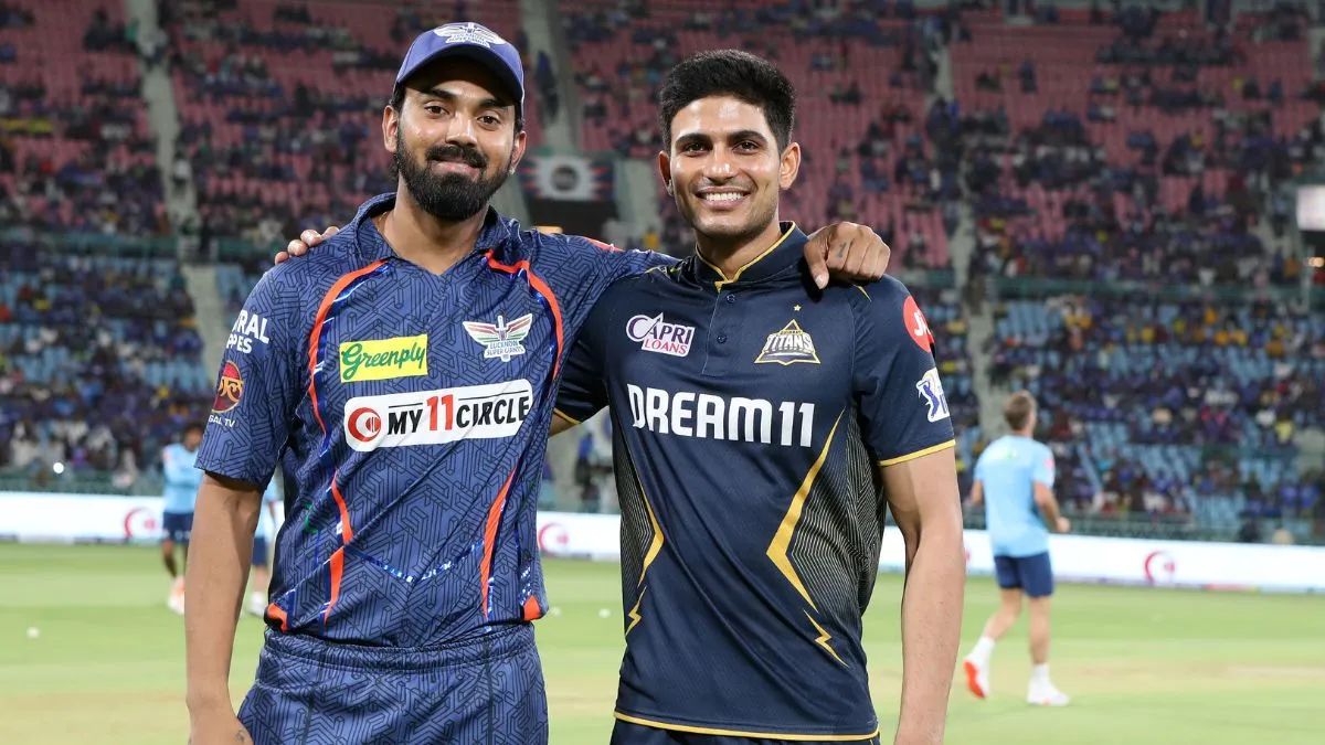 KL Rahul and Shubman Gill at the IPL 2024 game on April 7