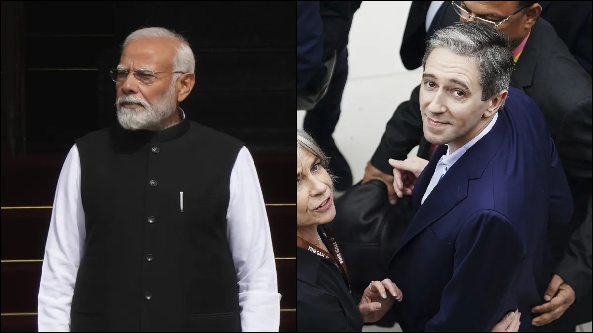 PM Narendra Modi and Simon Harris, Ireland's youngest premier