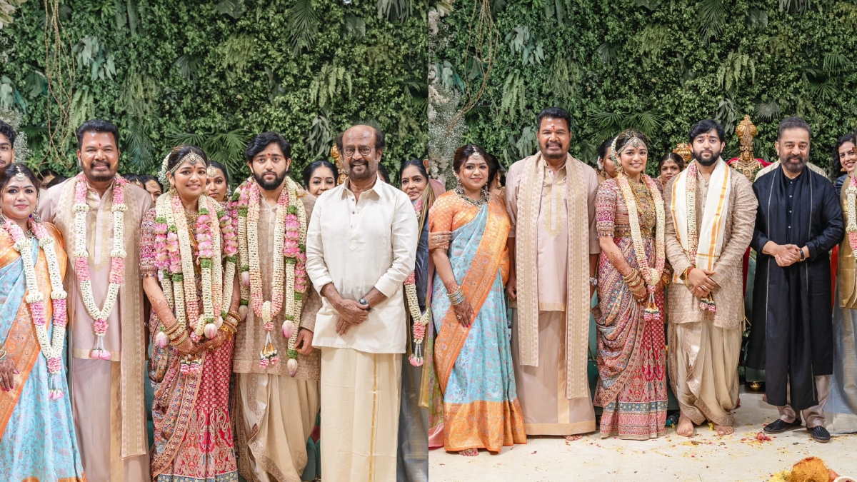 rajinikanth kamal haasan among other celebs attend s shankar s daughter aishwarya s wedding