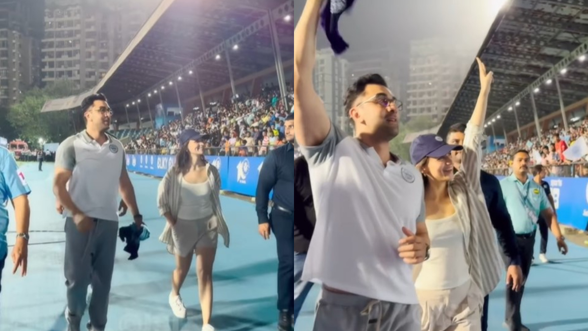 Ranbir Kapoor, Alia Bhatt spotted at ISL semi-final match in Mumbai | WATCH