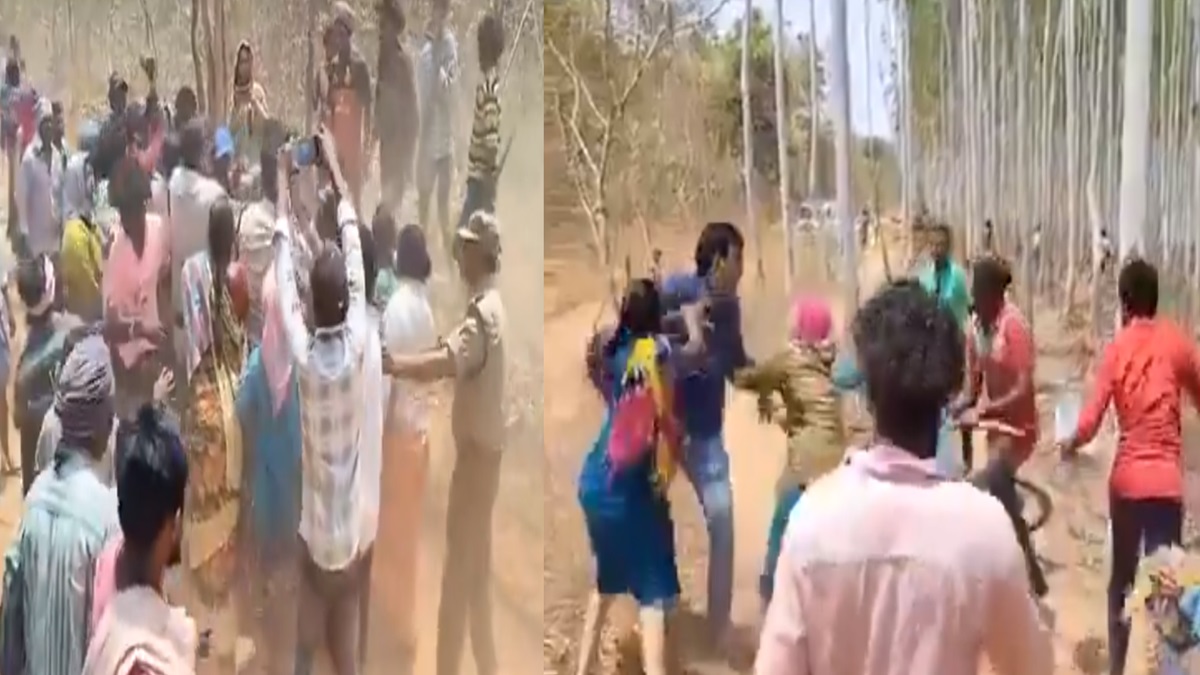 Telangana: Policemen, forest officials chased, assaulted by villagers in Khammam | VIDEO