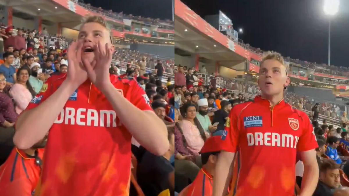 watch sam curran s doppelganger chants mumbai cha raja rohit sharma during pbks vs mi clash