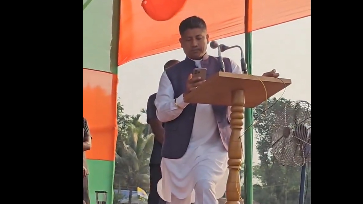 Assam Minister Pijush Hazarika pauses speech as Azaan plays out from nearby Mosque | WATCH