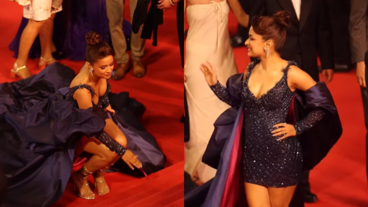 Avneet Kaur wins hearts as she touches ground while walking on Cannes red carpet | WATCH