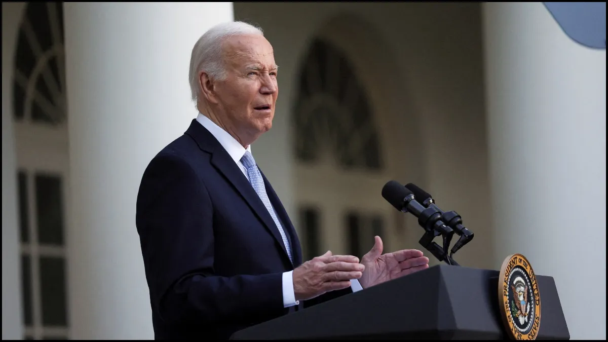 US President Joe Biden at a celebration for Jewish American Heritage Month at the White House.