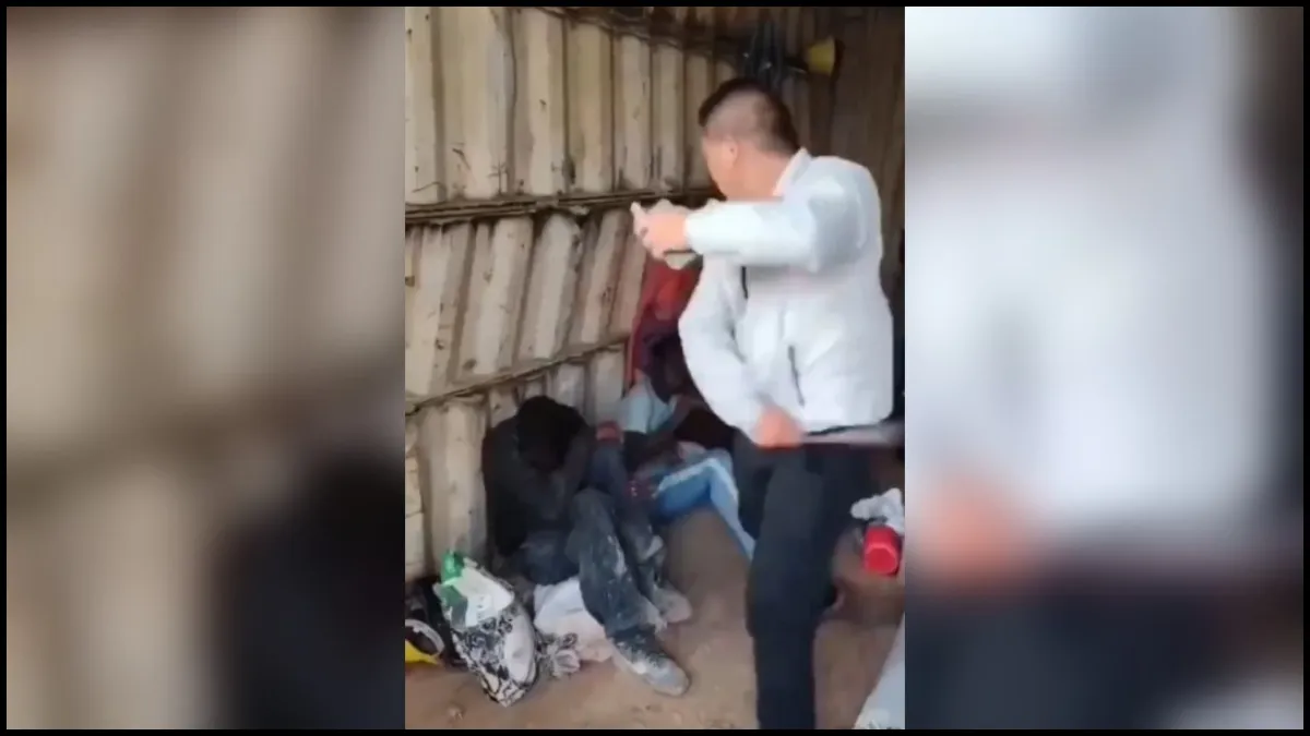 The Chinese employer seen beating African employees with a whip.