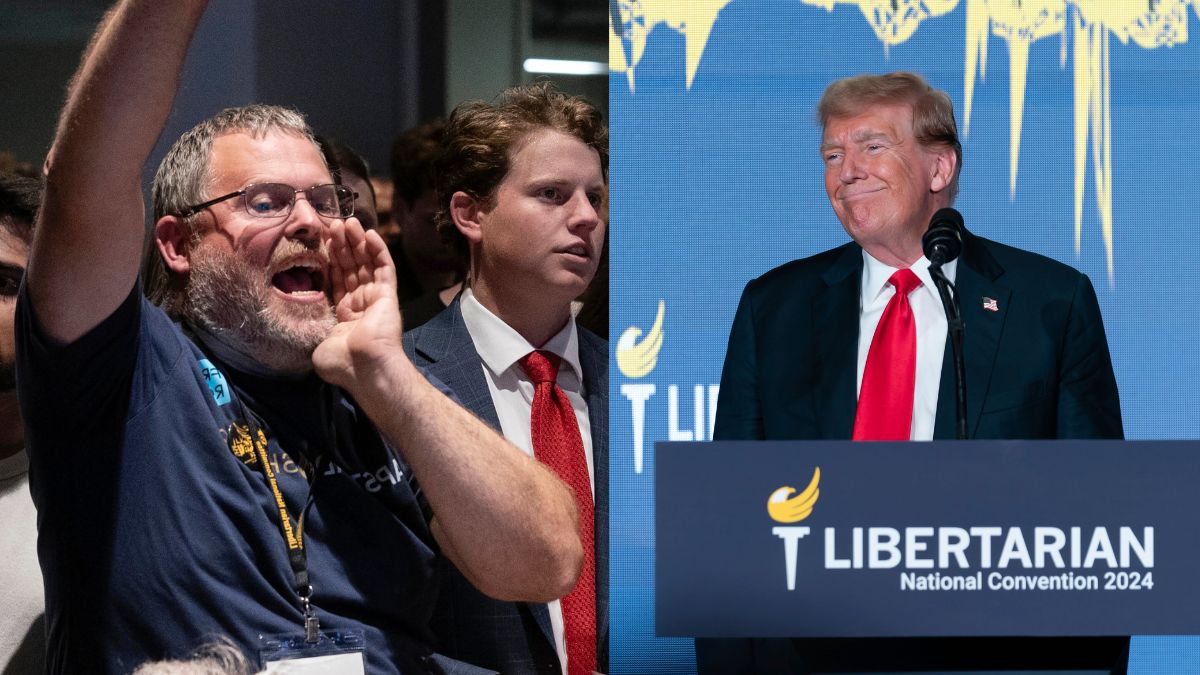 Donald Trump booed and heckled by raucous crowd during Libertarian convention speech I VIDEO