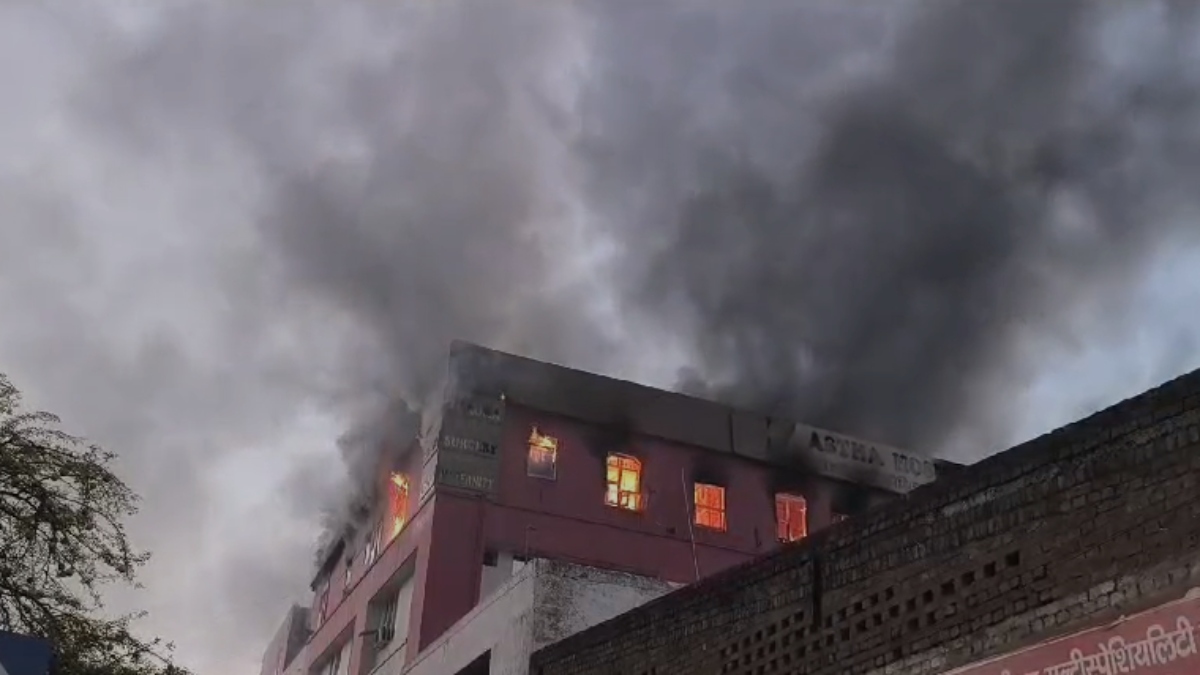 Massive fire breaks out at hospital in UP's Baghpat, firefighting operation underway