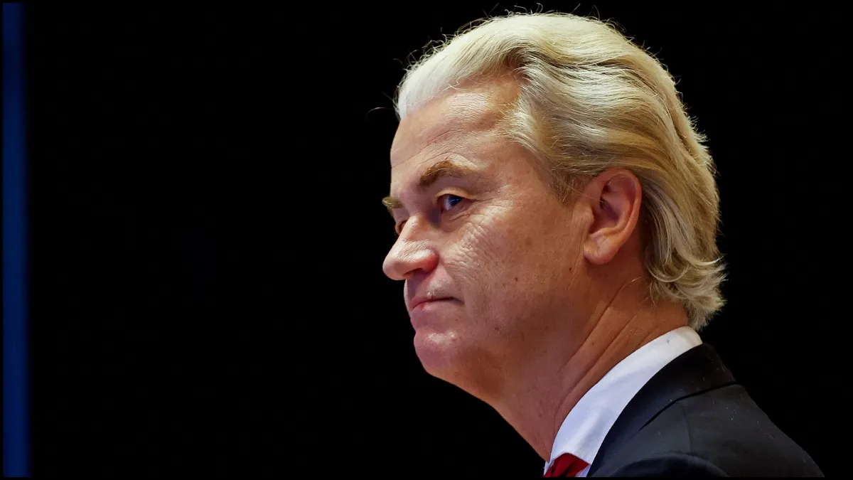 Dutch far-right politician and leader of the PVV party Geert Wilders.