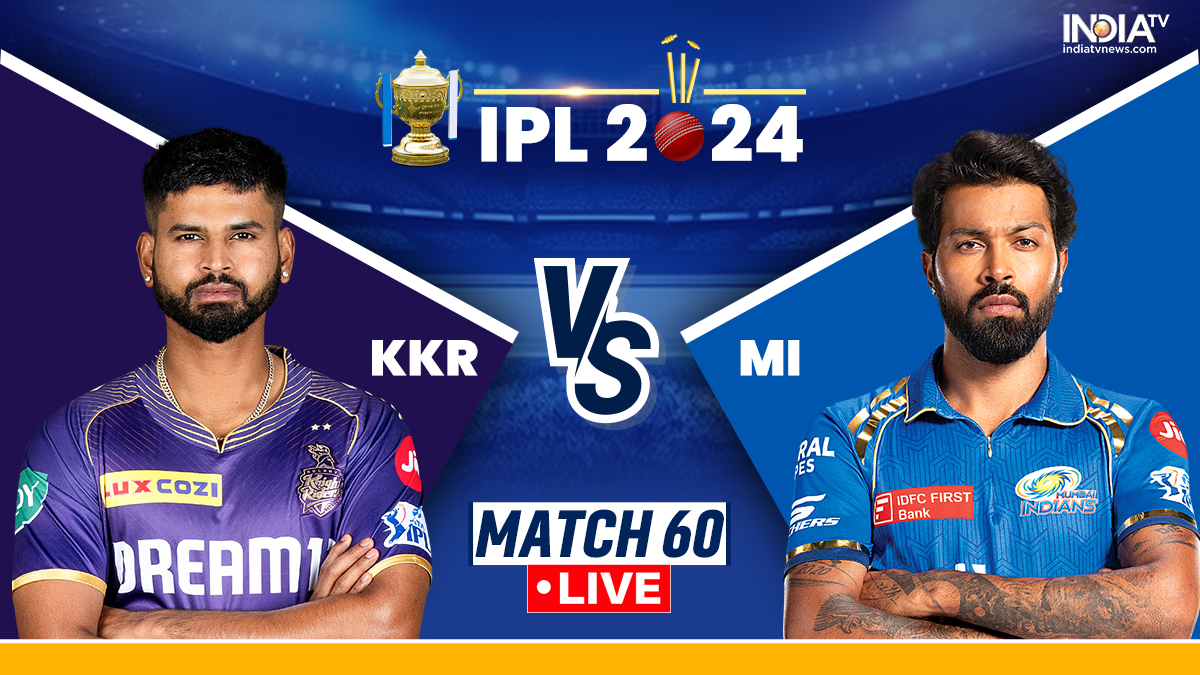 KKR vs MI Live Score IPL 2024 Kolkata Knight Riders vs Mumbai Indians