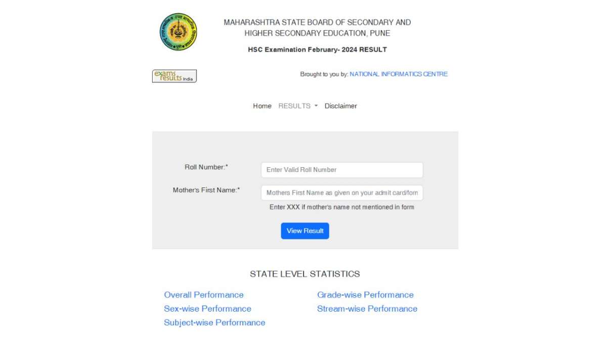 Maharashtra HSC Result 2024 Live MSBSHSE Class 12 marksheet direct