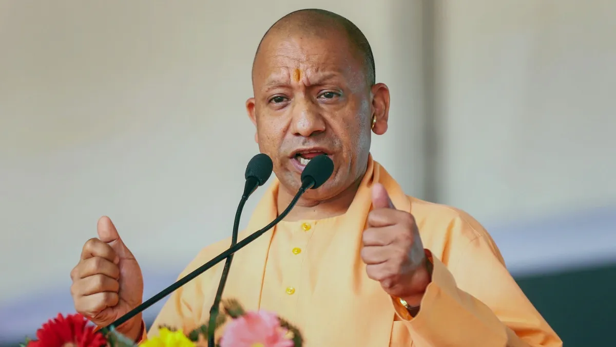 UP CM Yogi Adityanath holds roadshow in Mainpuri, greeted by supporters ...