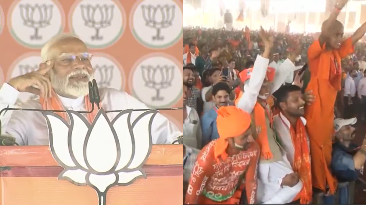 PM praises children dressed as 'Modi-Yogi' at Uttar Pradesh's Jaunpur rally | WATCH