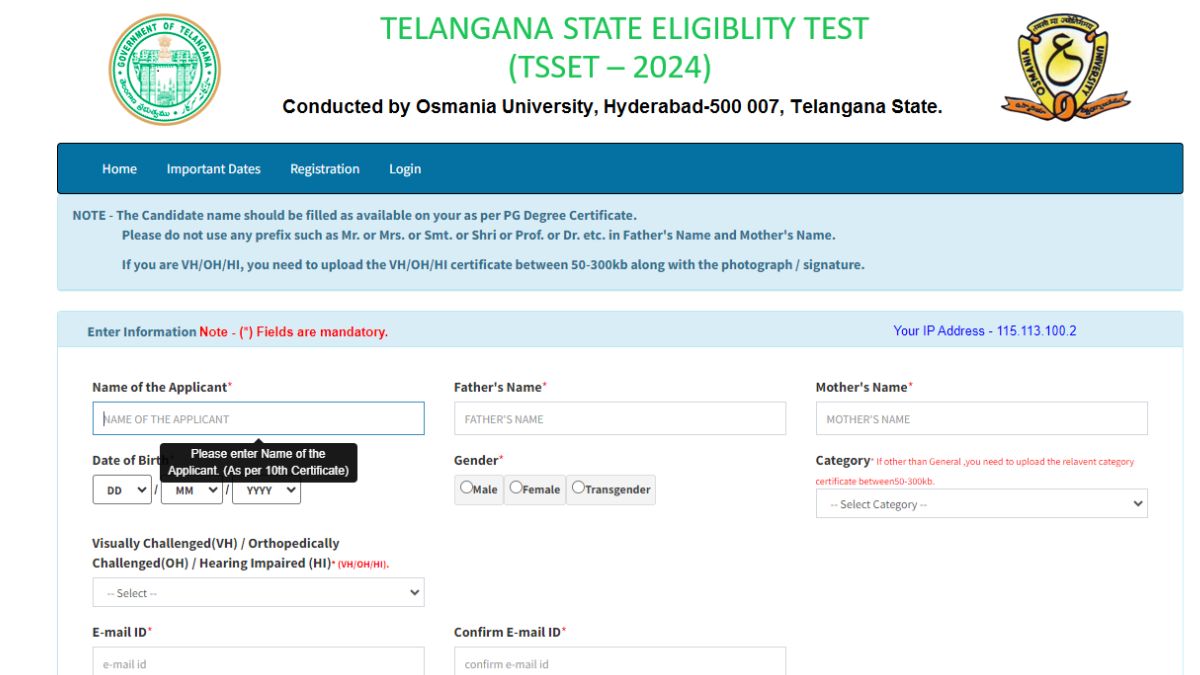 TS SET 2024 registration begins, here's eligibility criteria