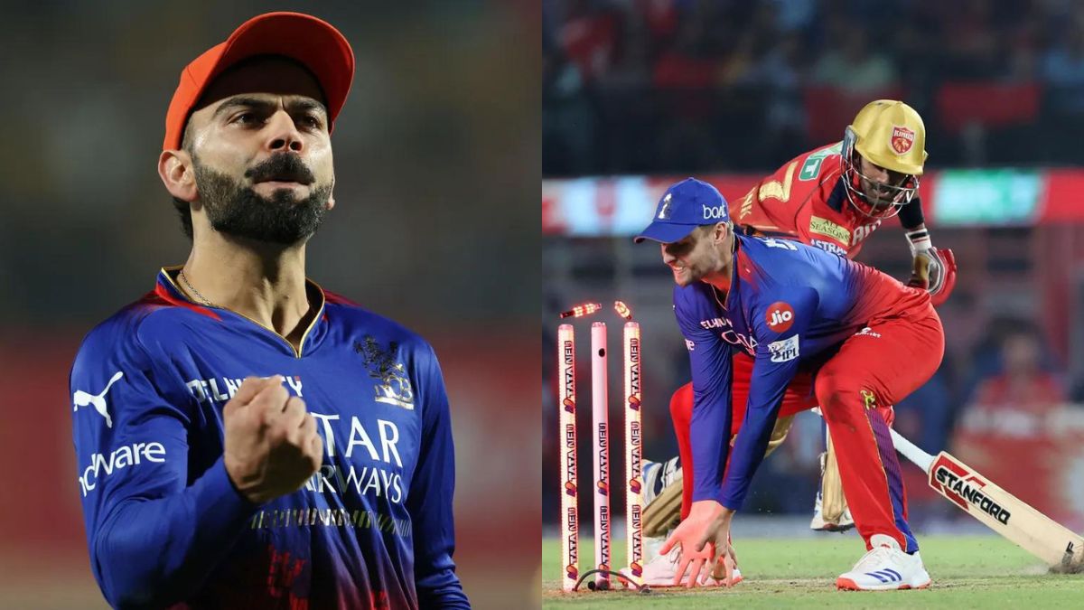 Virat Kohli's acrobatic fielding finds Shashank Singh short of crease | WATCH