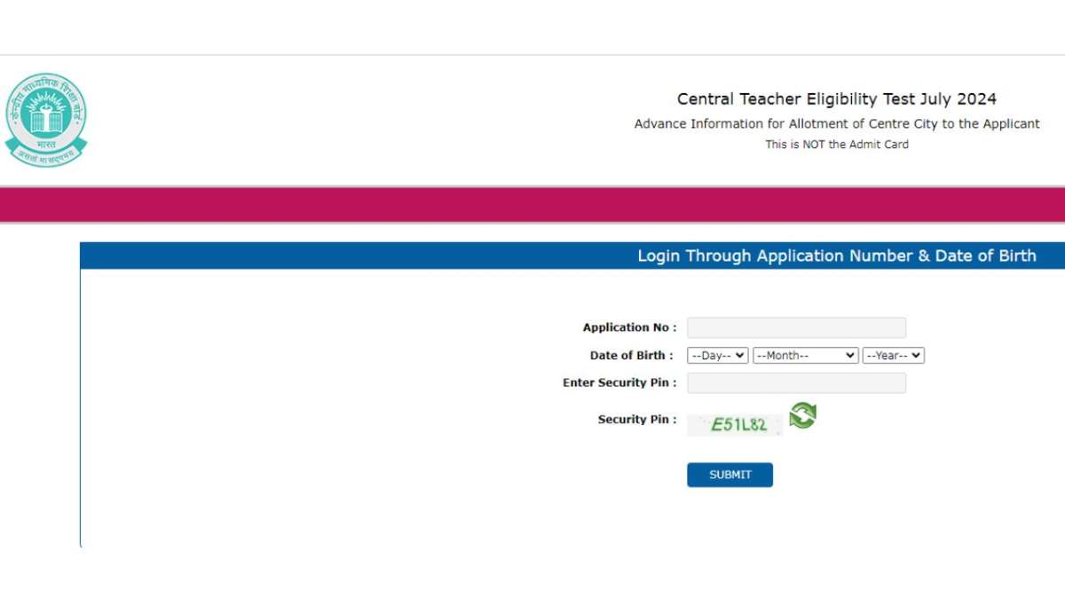 CTET July 2024 exam city intimation slip released at ctet.nic.in, admit cards soon