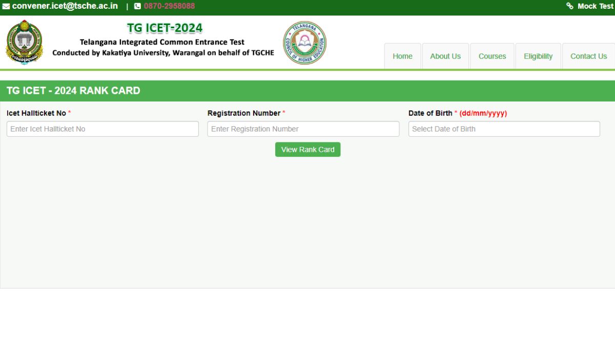 TS ICET 2024 Results declared at icet.tsche.ac.in, direct link here