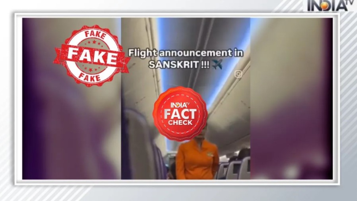 Fact Check: Viral video of Akasa Airlines making in-flight announcement in Sanskrit is edited