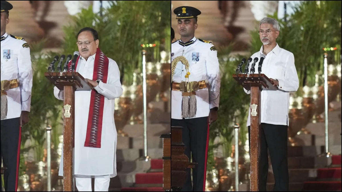 JP Nadda and  S Jaishankar take oath as ministers during the swearing-in ceremony of new Union government