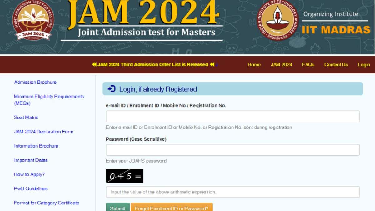 IIT JAM 2024 third admission list released at jam.iitm.ac.in, check what's next