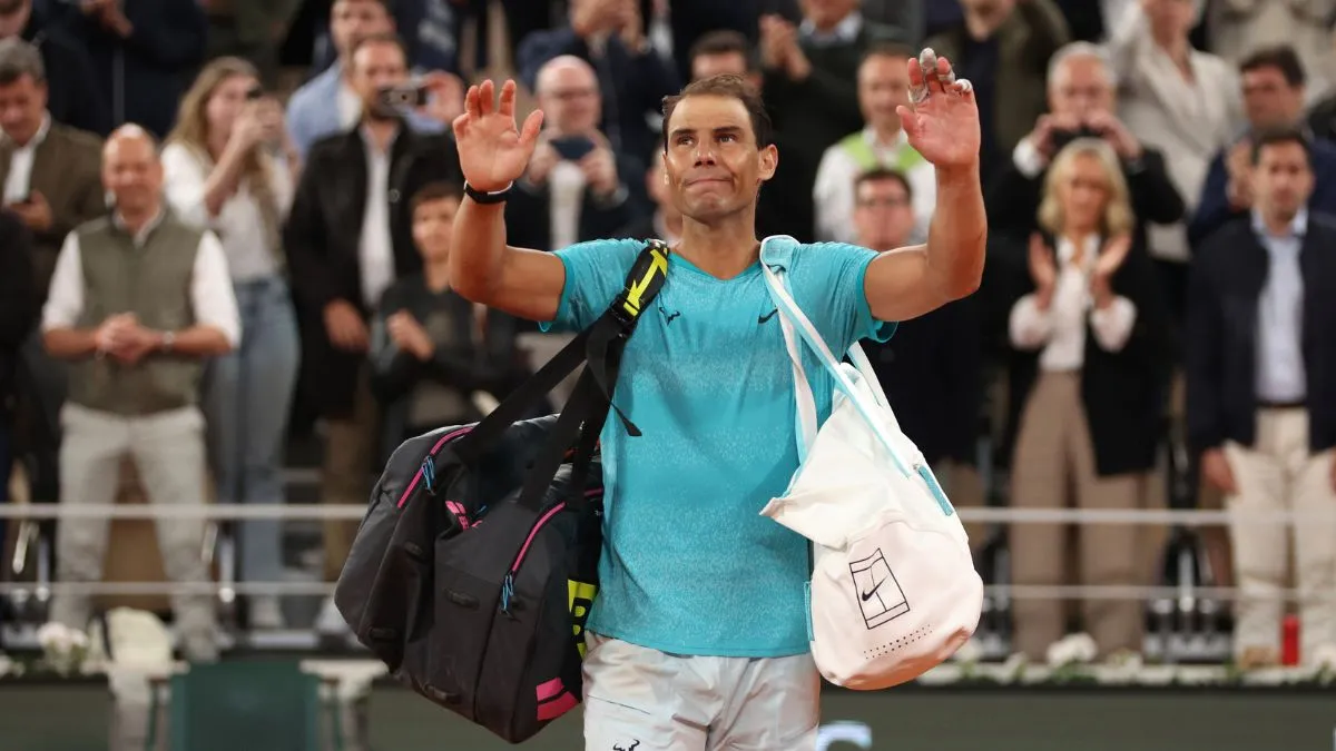 Rafael Nadal during the French Open game in Paris on May 27, 2024