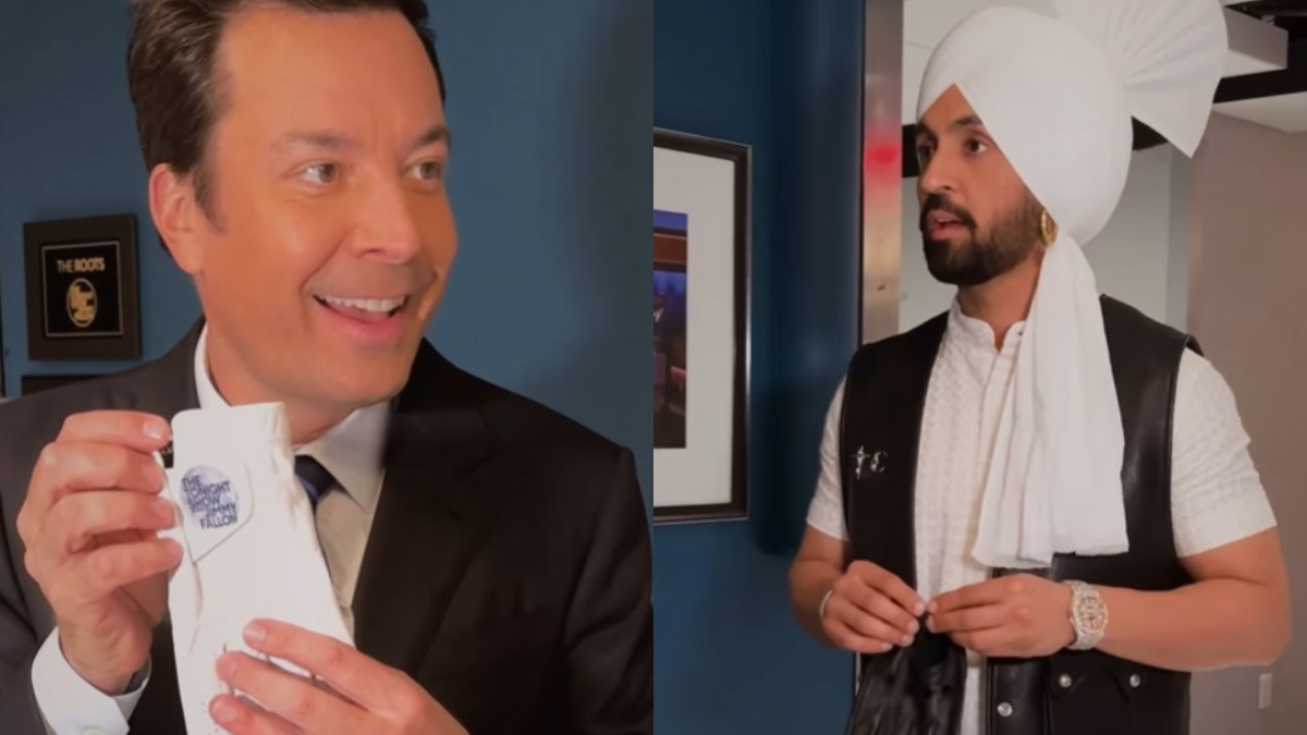 Diljit Dosanjh's backstage glove swap with host Jimmy Fallon on the ...